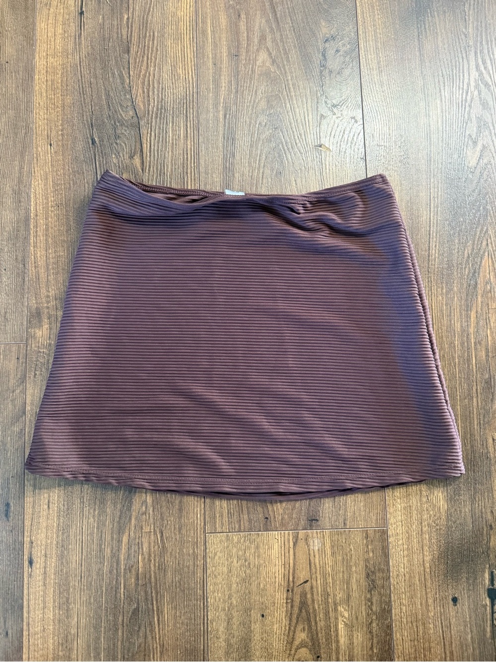 House of Harlow 1960 Brown Ribbed Set W/ Bikini Bottom (M) & Cover Up Skirt (S) - Picture 8 of 10